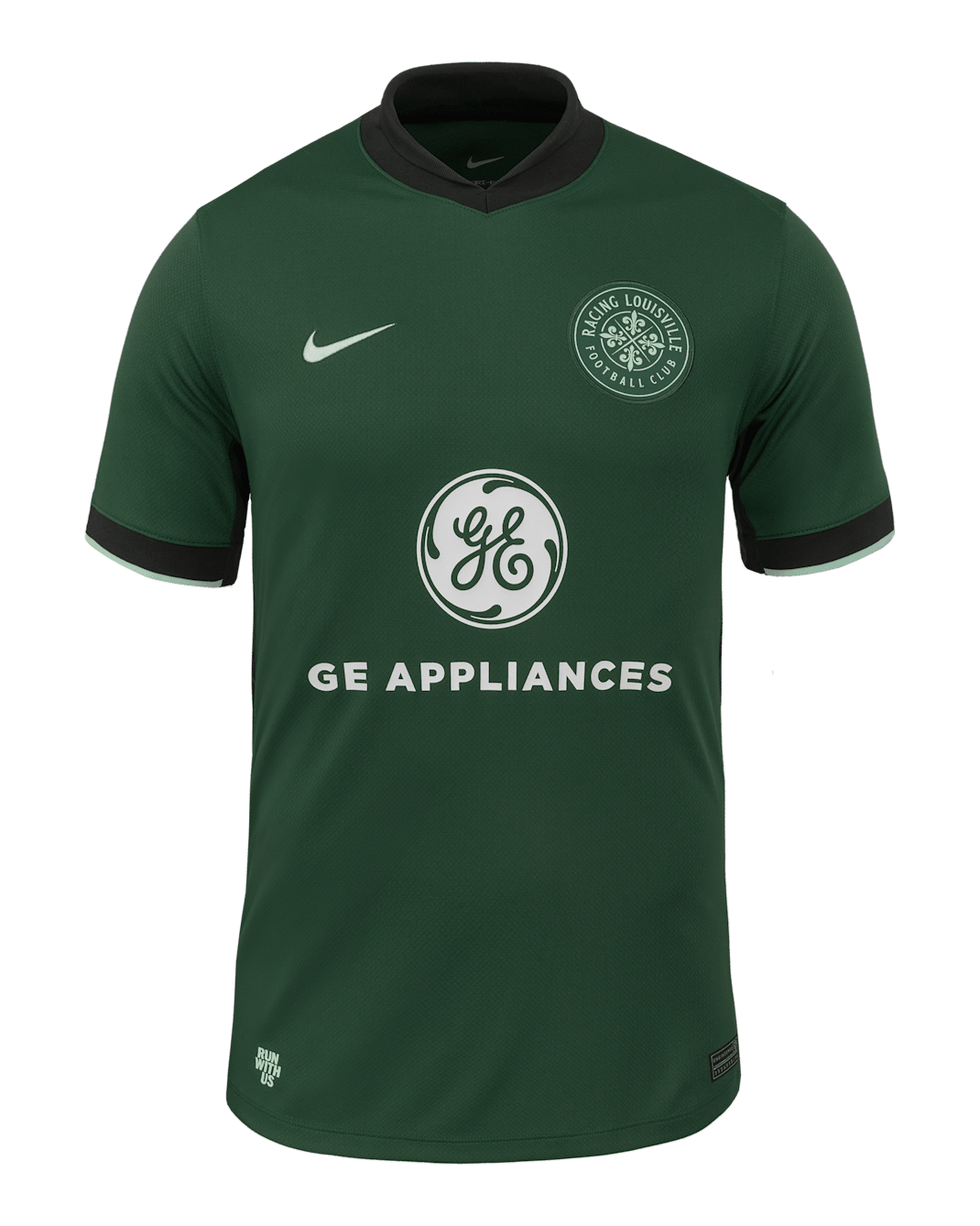 Jersey Nike Dri-FIT de la NWSL tipo réplica para hombre Racing Louisville FC 2025 Stadium visitante - Abeto/Bosque nocturno