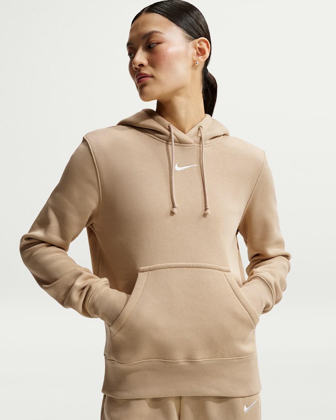 Sweat à capuche Nike Sportswear Phoenix Fleece pour femme - Linen/Sail