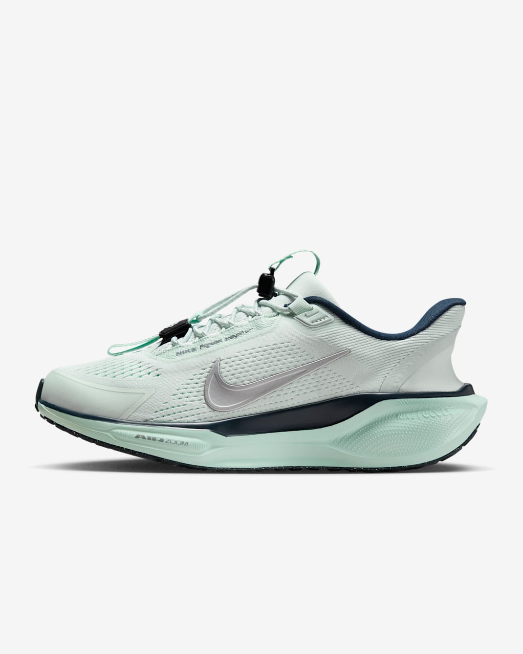 Sapatilhas de running para estrada Nike Pegasus Easy-On para mulher - Ghost Aqua/Mint Foam/Armory Navy/Prateado metalizado