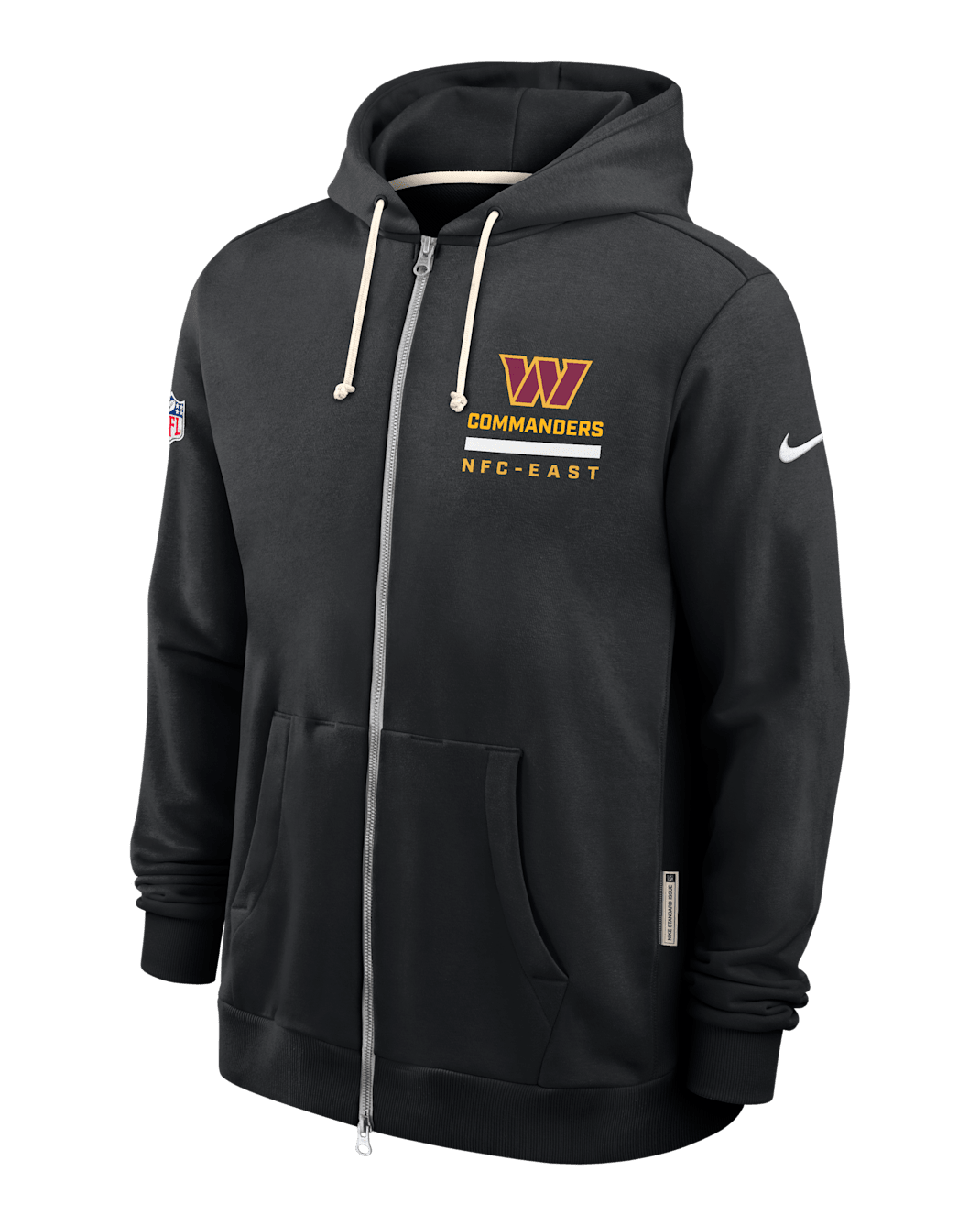 Washington Commanders Utility Player Sideline Men's Nike Dri-FIT NFL Full-Zip Hoodie - Black