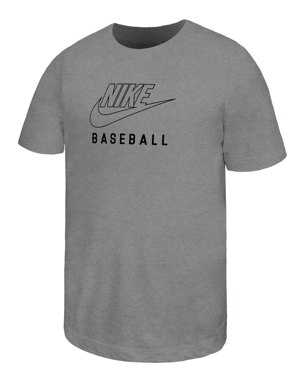 Nike Swoosh Big Kids' Baseball T-Shirt - Dark Grey Heather