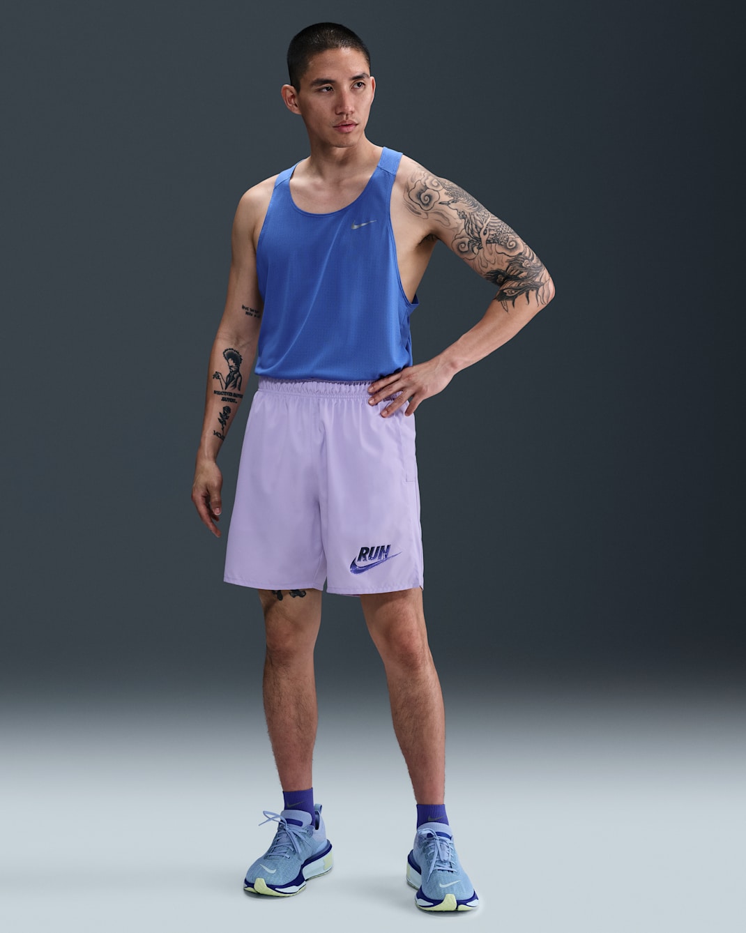 Nike Challenger Run Energy Men's Dri-FIT 7" Unlined Running Shorts - Hydrangeas/Hydrangeas/Hydrangeas/Hydrangeas