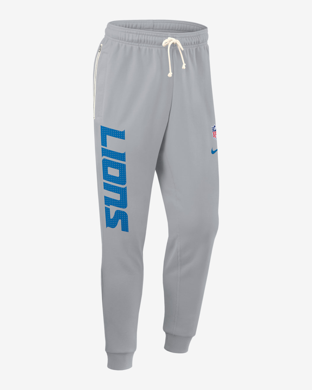 Pants Nike Dri-FIT de la NFL de pierna entallada para hombre Detroit Lions Ground Game Sideline - Gris