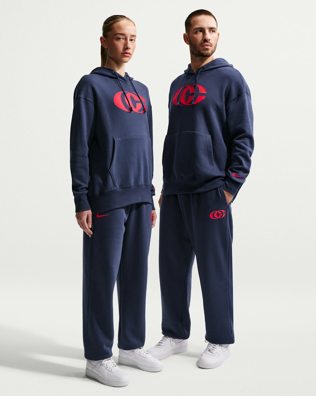 Caitlin Clark Nike Basketball Phoenix Fleece Pants - Midnight Navy/University Red/University Red