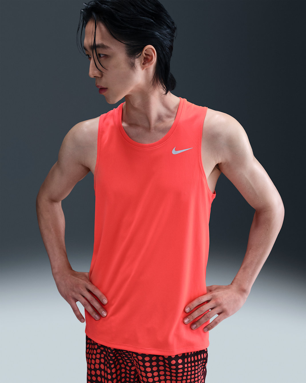 Nike Dri-FIT Miler Men's Running Tank - Bright Crimson