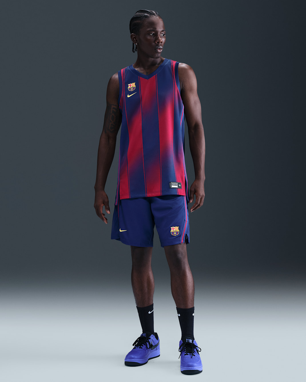 FCB Men's Replica Home Shorts - Deep Royal Blue/Noble Red