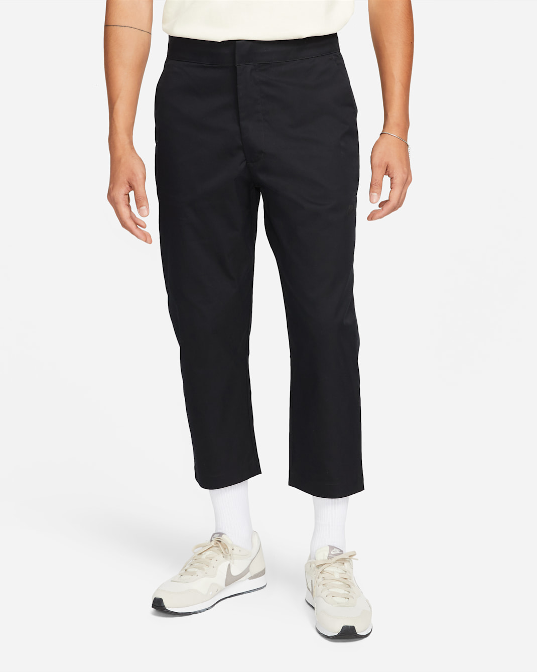 Nike Sportswear Style Essentials Men's Unlined Cropped Trousers - Black/Sail/Ice Silver/Black