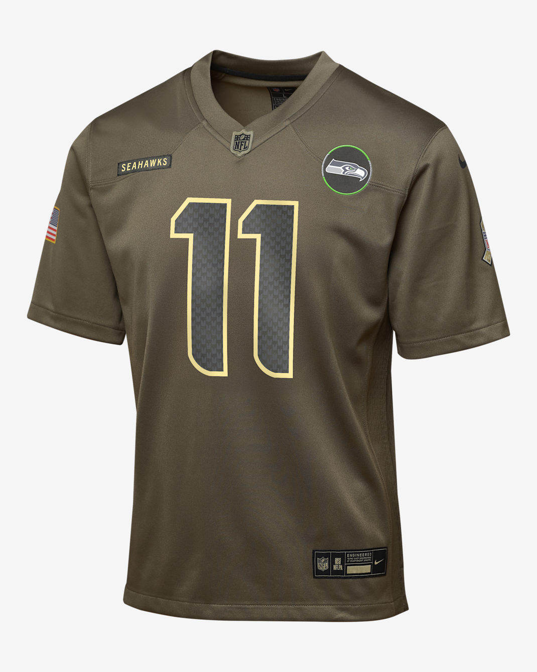 Jaxon Smith-Njigba Seattle Seahawks Salute to Service Big Kids’ Nike NFL Game Jersey - Olive
