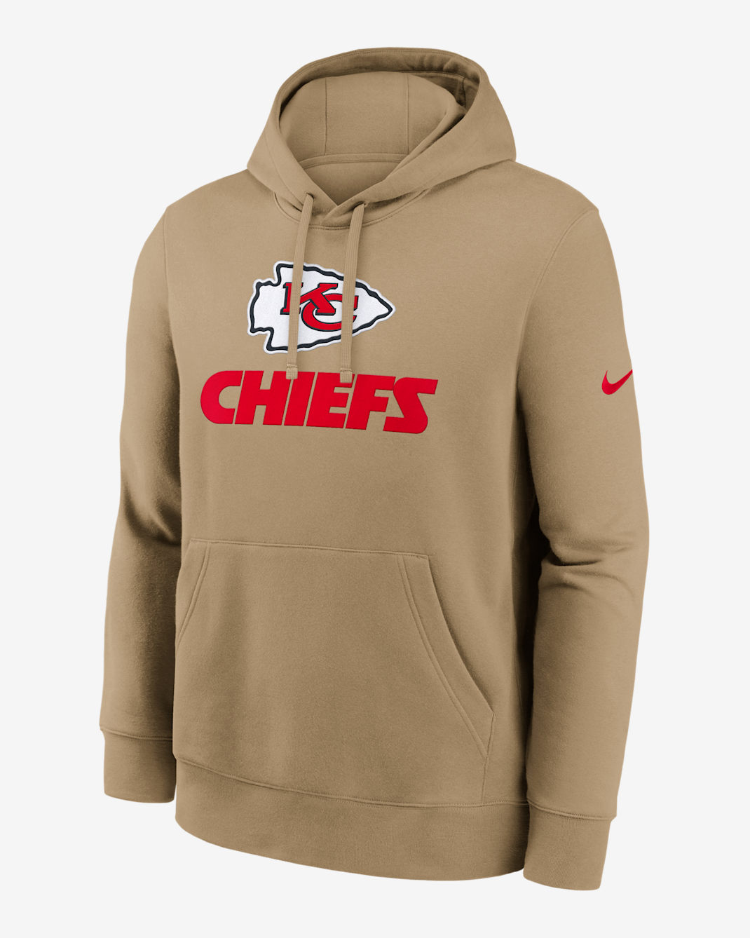 Sudadera con gorro sin cierre Nike de la NFL para hombre Kansas City Chiefs Best Season Rewind Club - Tostado/Beige