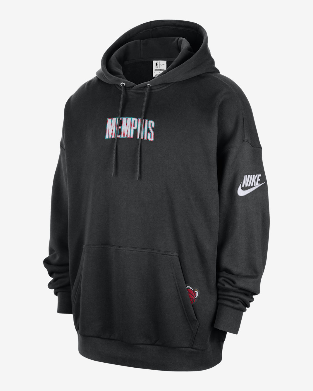 Memphis Grizzlies 2025/26 Hardwood Classics Men's Nike Club NBA Premium Pull-Over Hoodie - Black