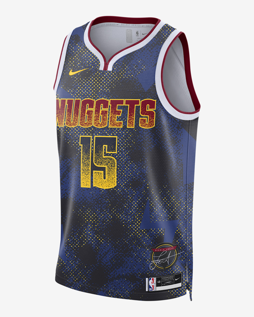 Nikola Jokić Denver Nuggets 2025/26 Select Series Men's Nike Dri-FIT NBA Swingman Jersey - Rush Blue/Amarillo
