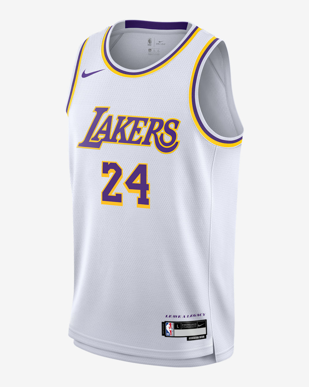 Los Angeles Lakers Kobe Bryant Association Edition Big Kids' Nike NBA Swingman Jersey - White