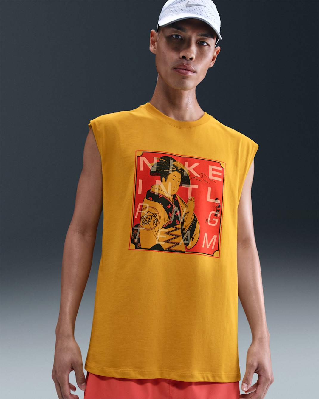 Nike Men's Sleeveless Running T-Shirt - Dark Sulphur