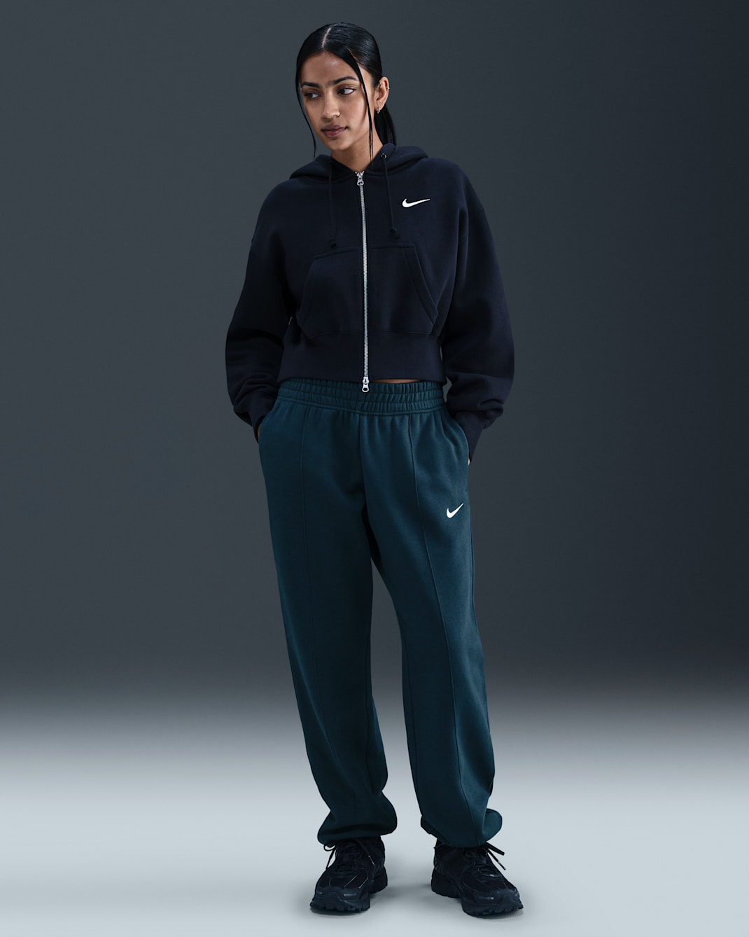 Nike Sportswear Essential Collection Women's Fleece Pants - Armory Navy/White