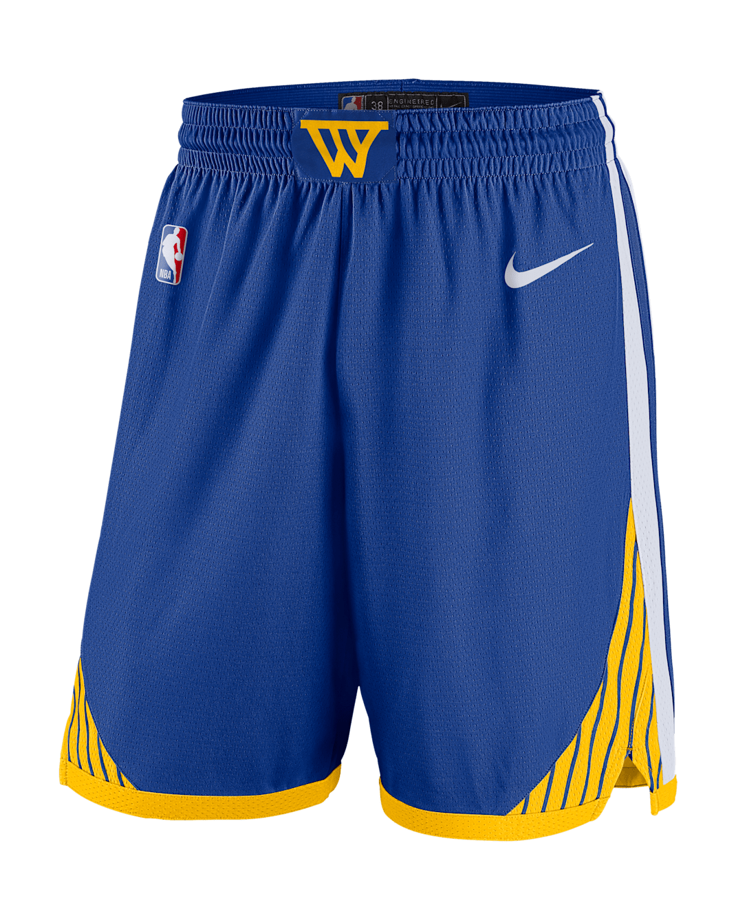 Golden State Warriors 2024/25 Swingman Icon Edition Older Kids' Nike Dri-FIT NBA Replica Shorts - Rush Blue/White
