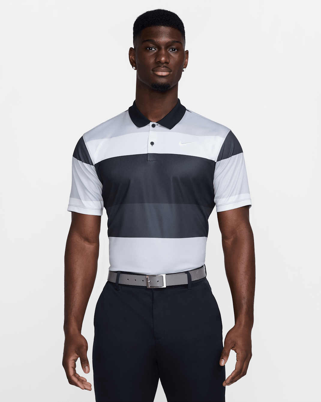 Nike Victory+ Men's Dri-FIT Golf Polo - Black/White