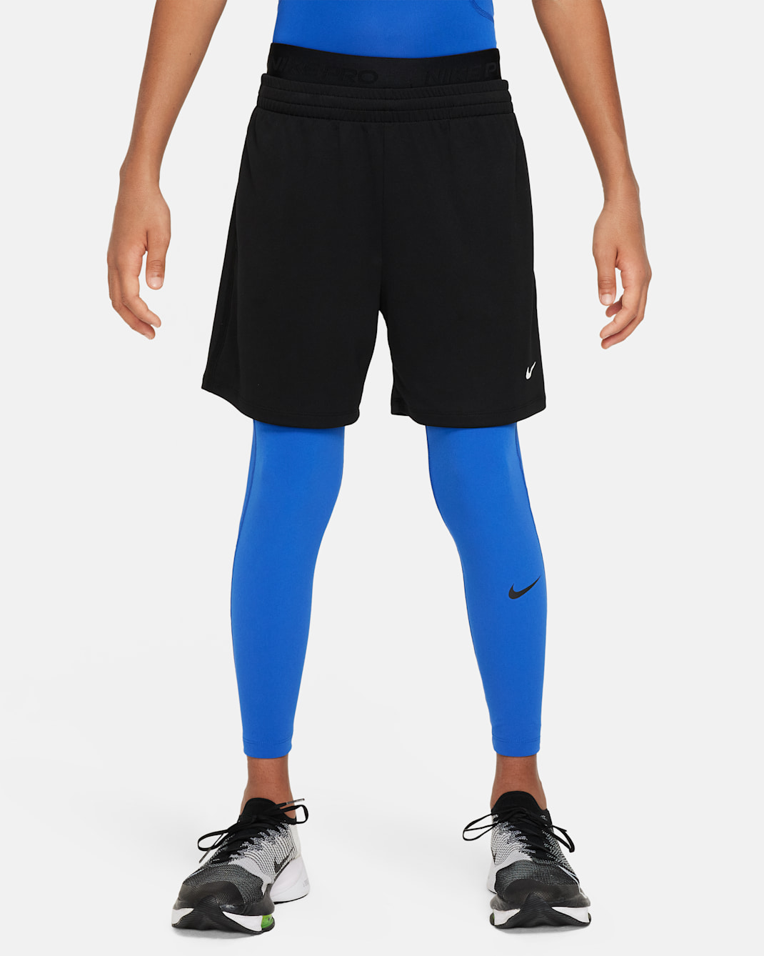 Nike Pro Dri-FIT Big Kids' (Boys') Tights - Game Royal/Game Royal/Black