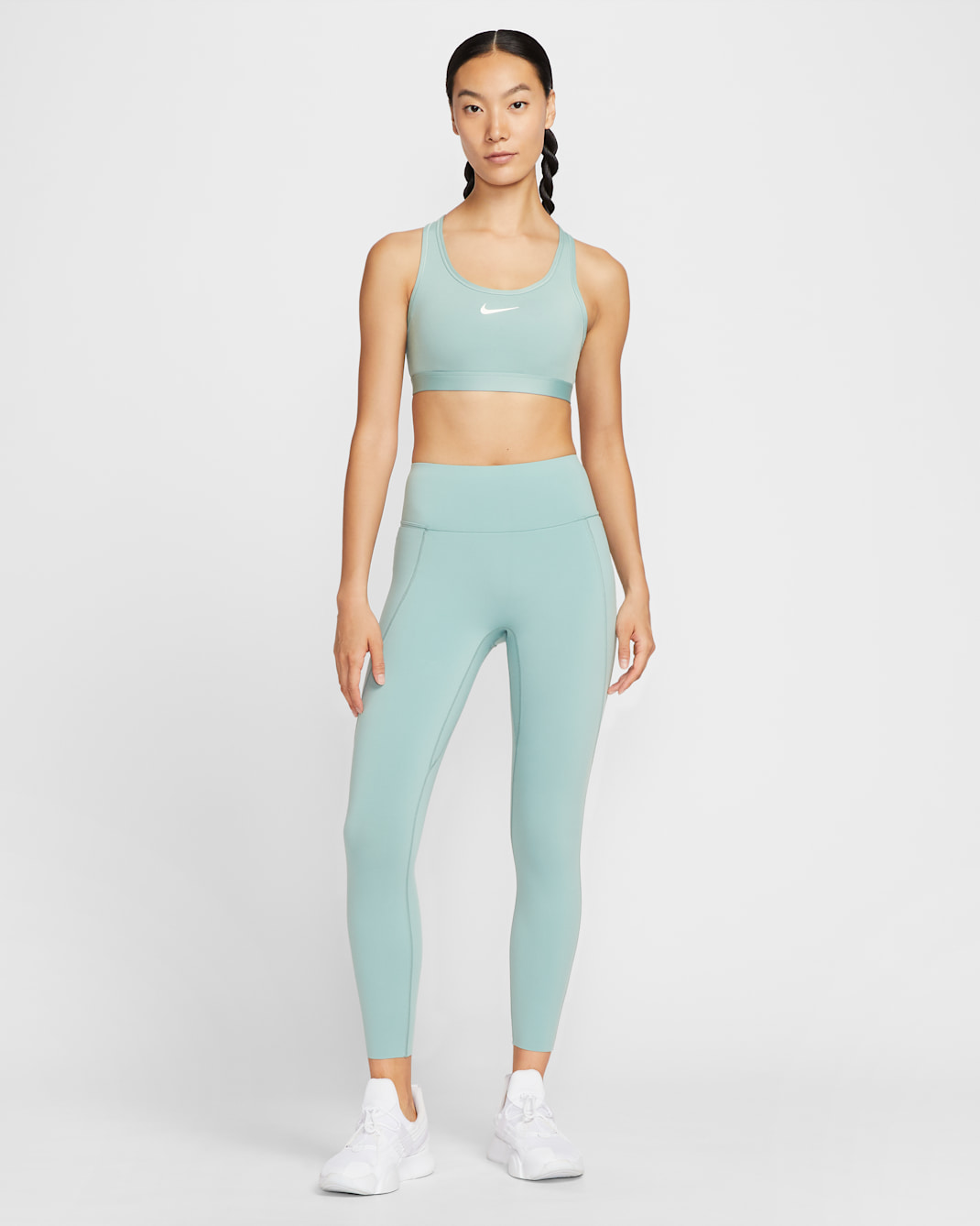 Nike Universa Women's High-Waisted 7/8 Leggings with No Front Seam - Cannon/Bicoastal/Bicoastal