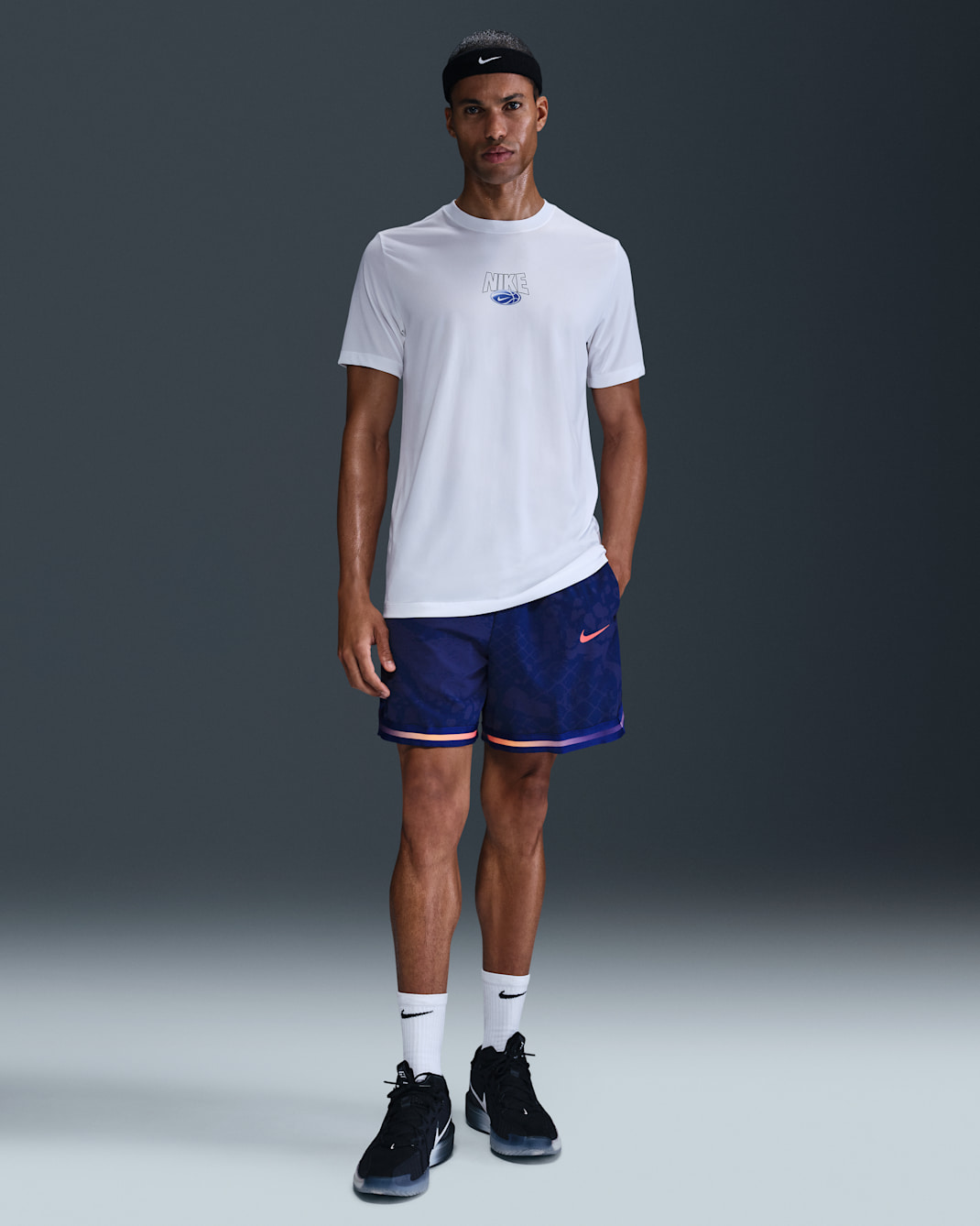 Nike DNA Men's Dri-FIT 6" Woven Basketball Shorts - Blue Void/Midnight Navy/Light Crimson