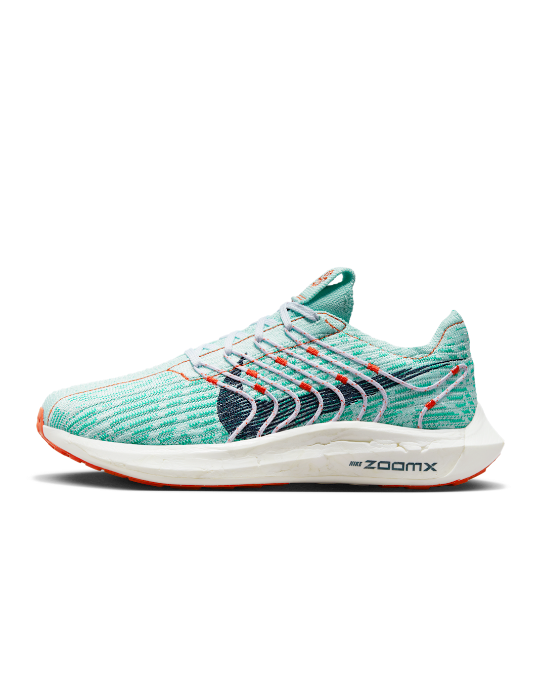 Nike Pegasus Turbo Women's Road Running Shoes - Jade Ice/Clear Jade II/Picante Red/Obsidian