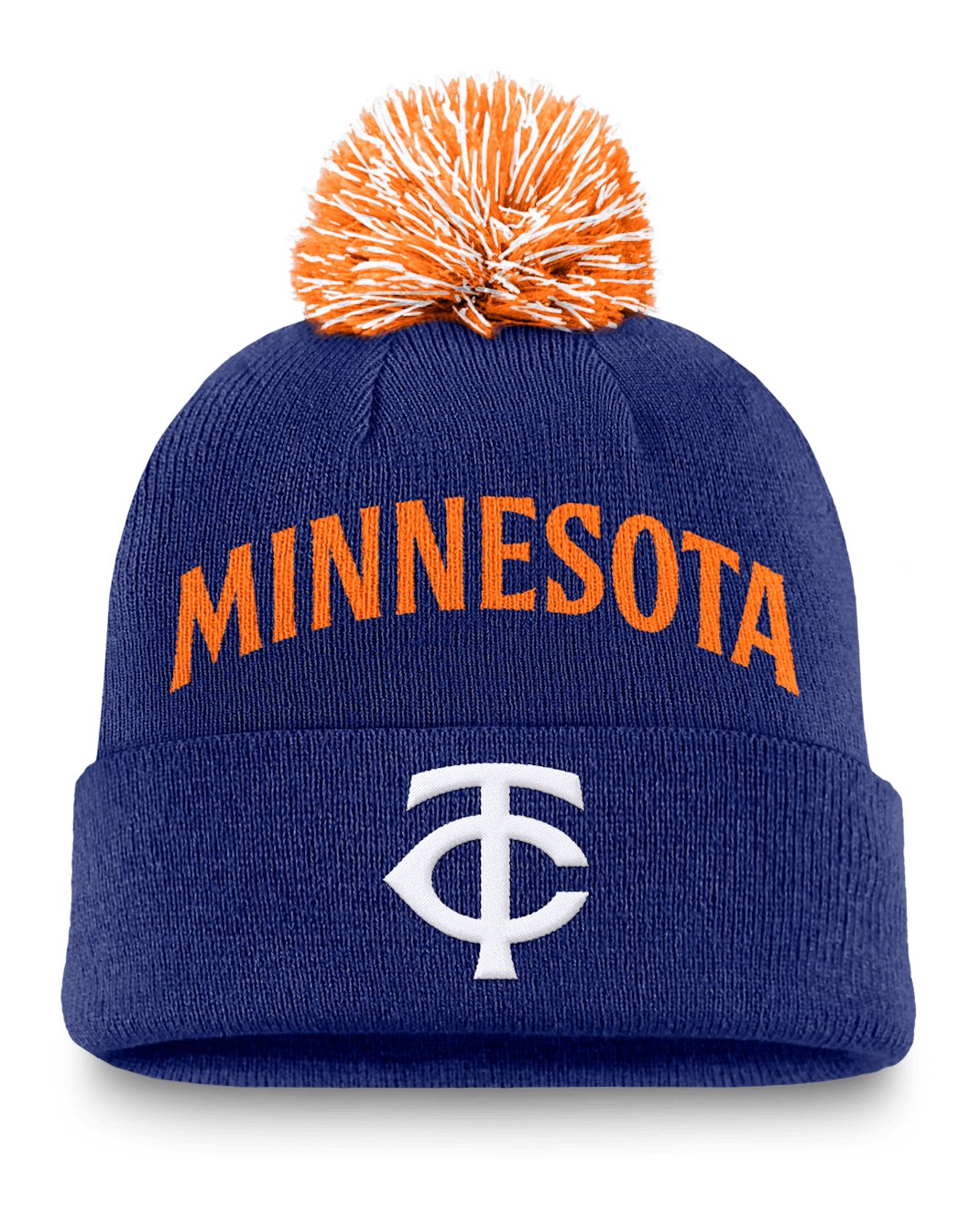 Minnesota Twins Peak Men's Nike MLB Cuffed Pom Beanie - Deep Royal Blue
