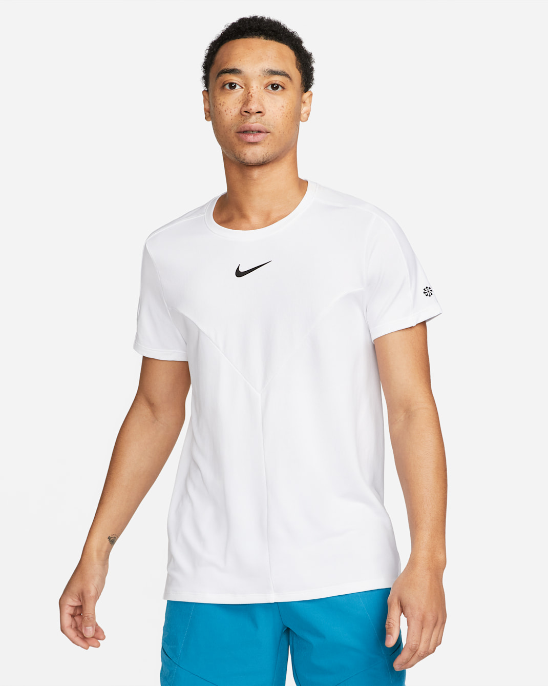 NikeCourt Dri-FIT Slam Men's Tennis Top - White/Black