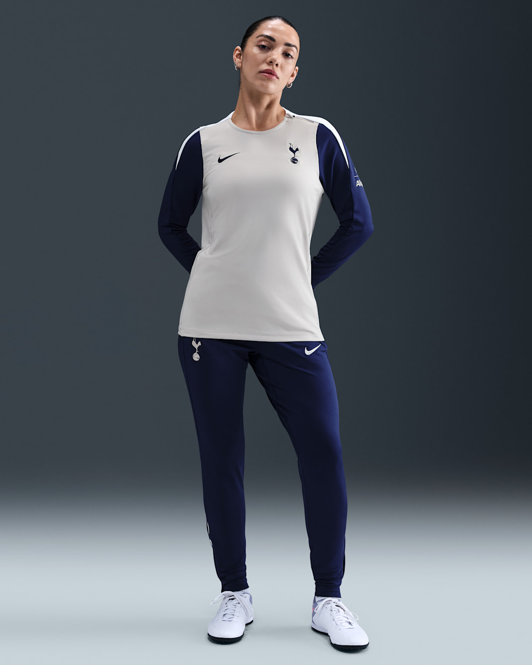 Maskinstrikkede Tottenham Hotspur Strike Nike Dri-FIT-fodboldbukser til kvinder - Binary Blue/hvid/Light Iron Ore