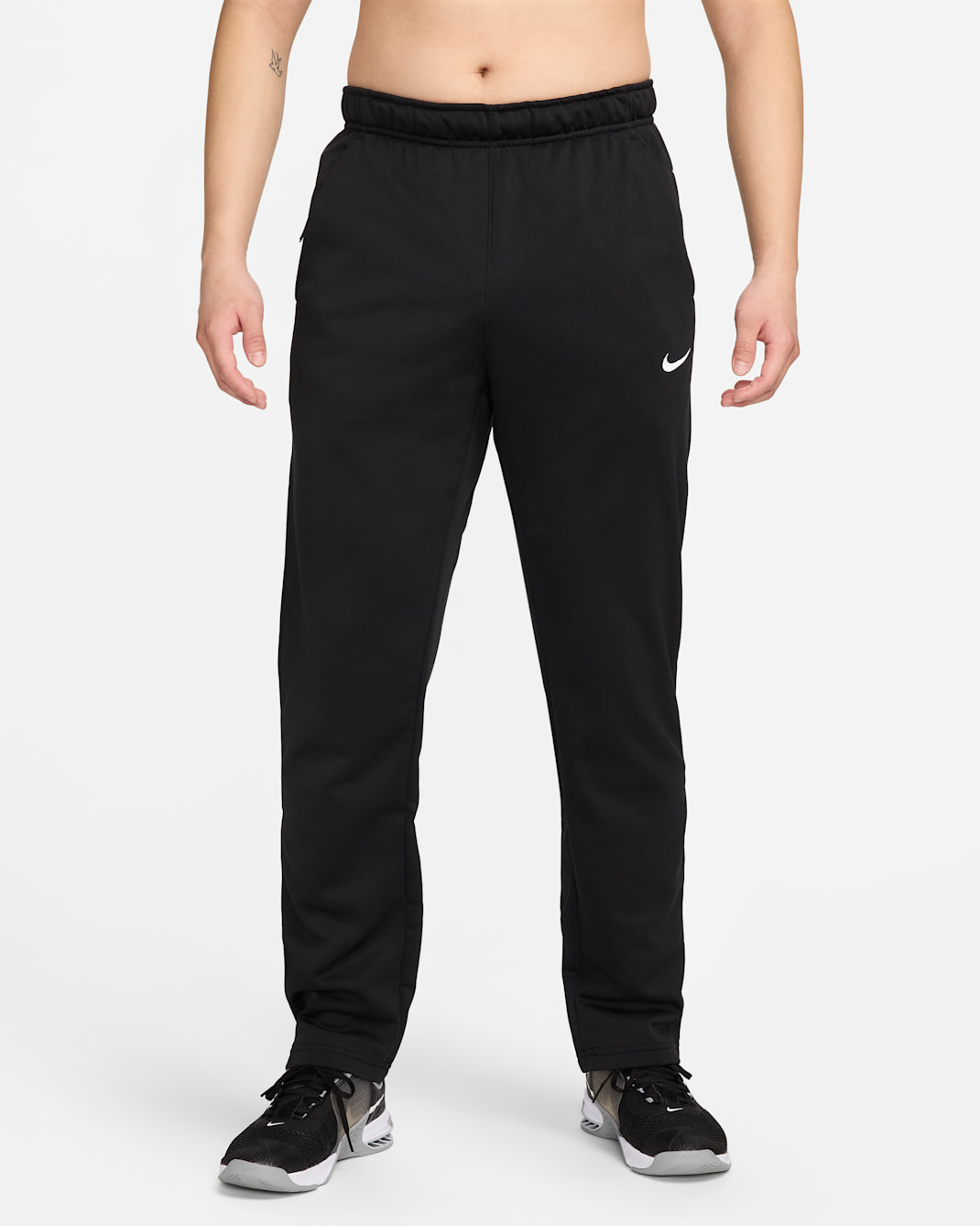 나이키 써마 핏 남성 피트니스 팬츠 - 블랙/블랙/화이트