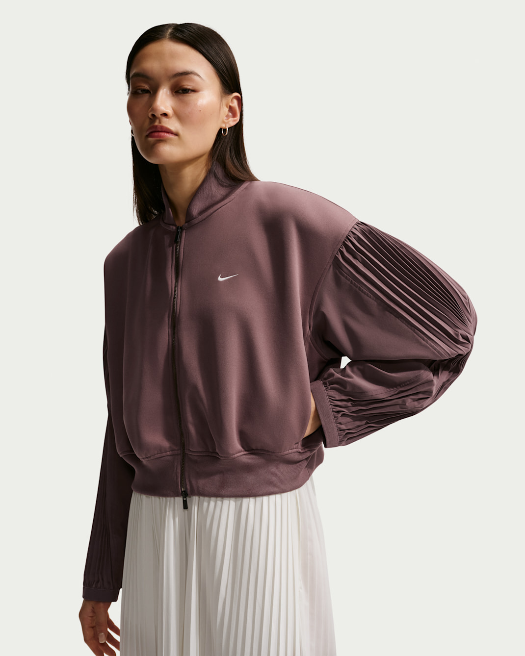 Nike Sportswear Women's Pleated Sleeve Jacket - Tattoo/Sail