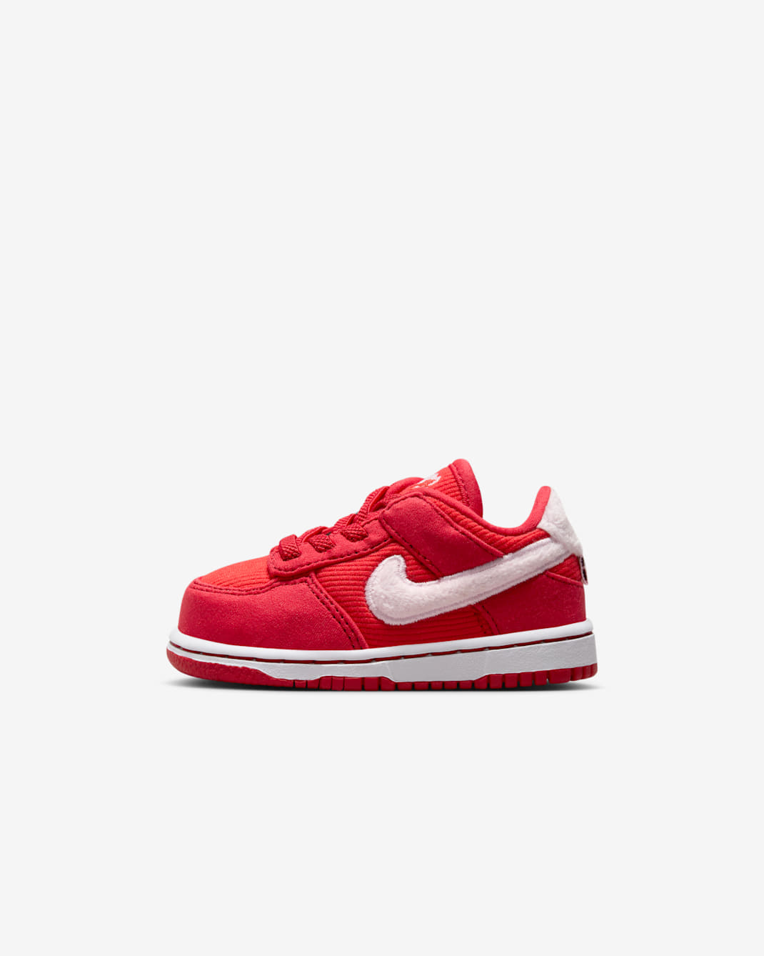 Nike Dunk Low Baby/Toddler Shoes - Fire Red/Light Crimson/White/Pink Foam