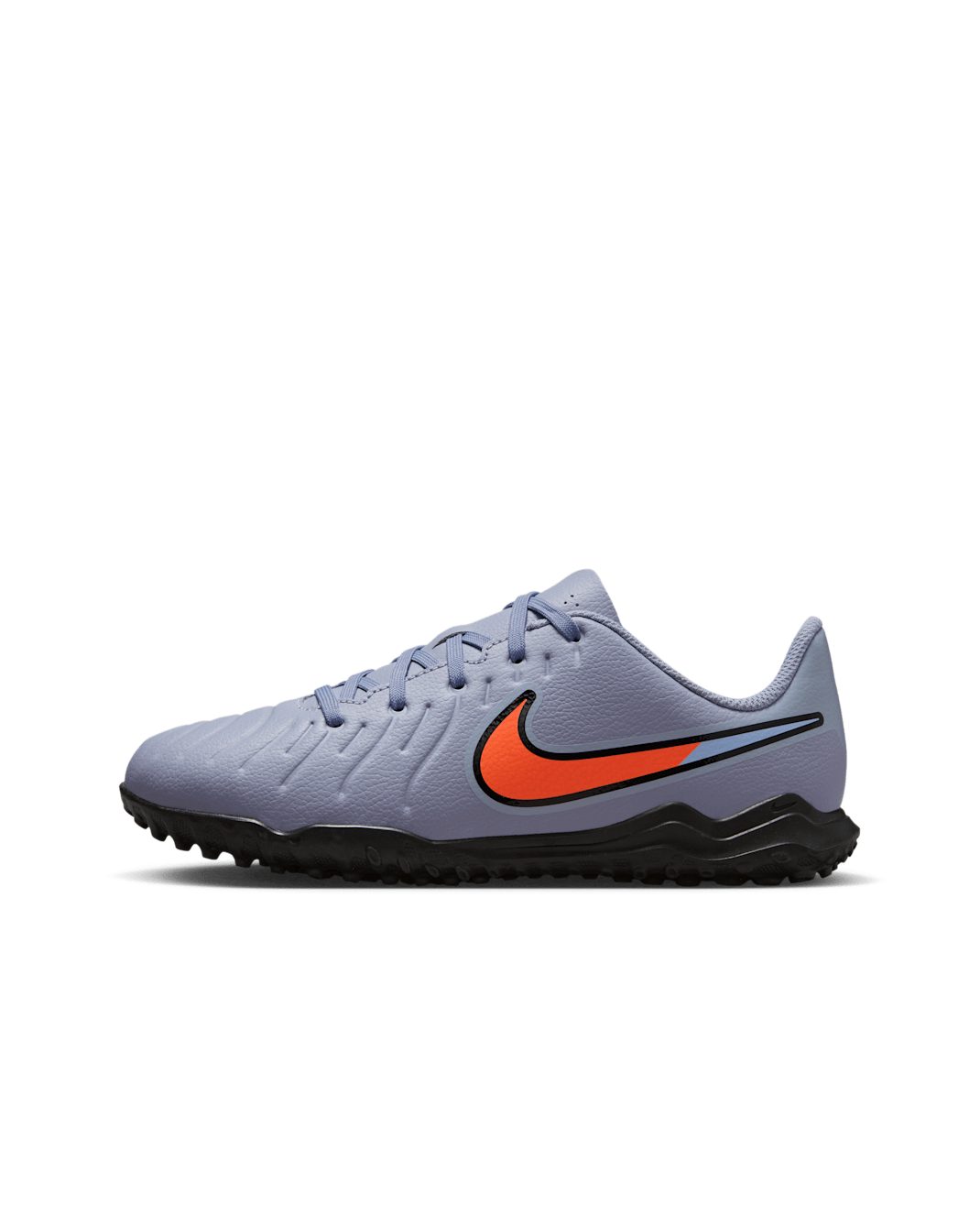 รองเท้าฟุตบอลไม่หุ้มข้อเด็กเล็ก/เด็กโตสำหรับพื้นสนามหญ้าเทียมสั้น Nike Jr. Tiempo Legend 10 Club - Blue Eclipse/ดำ