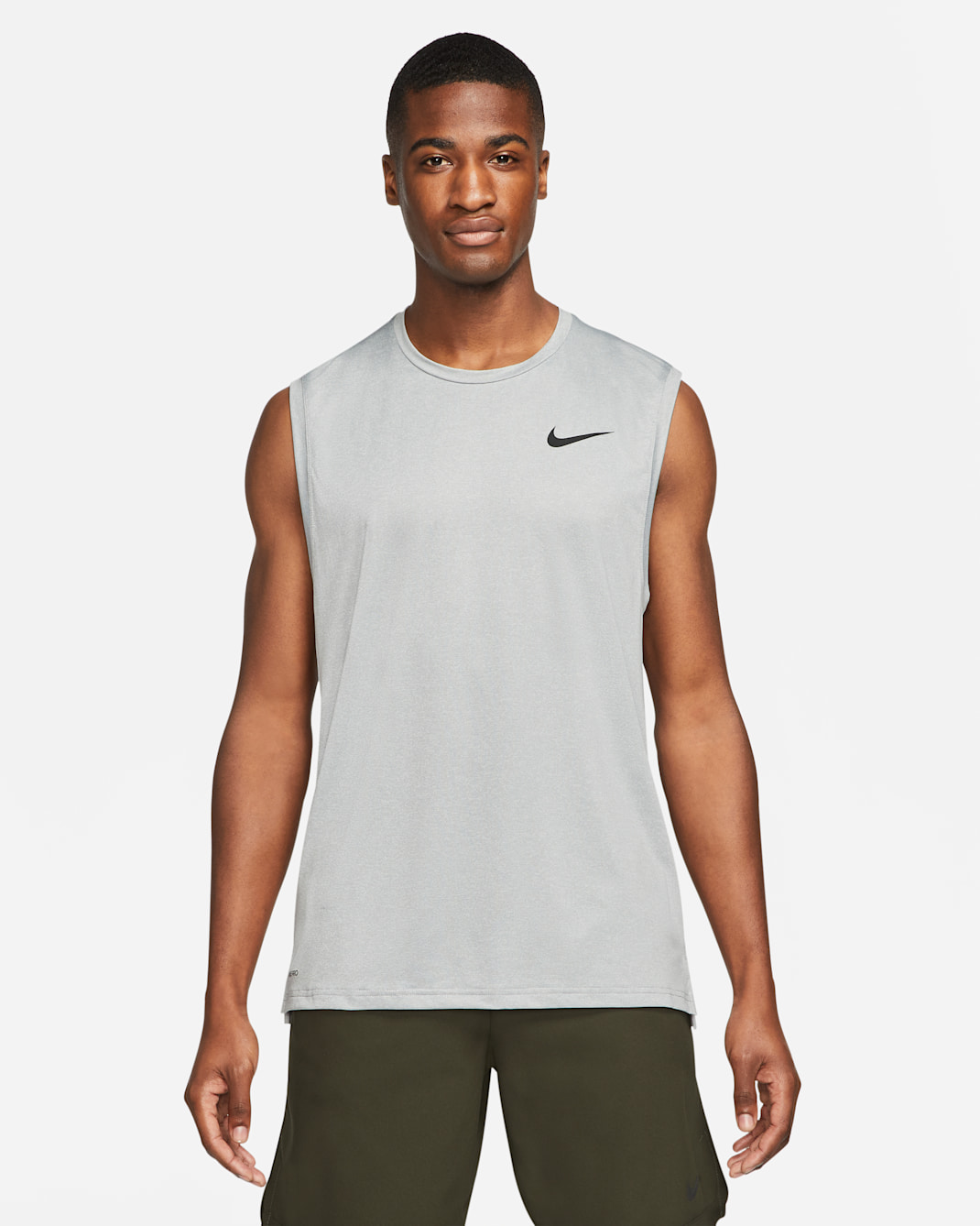 Nike Pro Dri-FIT Men's Tank - Particle Grey/Grey Fog/Heather/Black