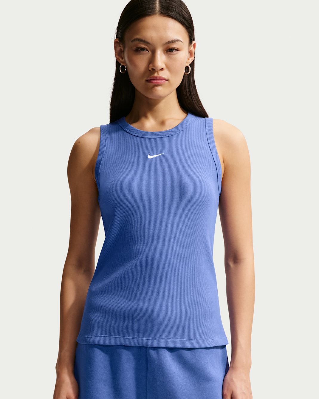 Nike Sportswear Women's Tight Ribbed Tank Top - Light Medium Blue
