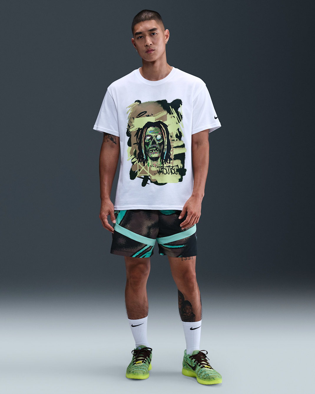 JA Men's Dri-FIT 15cm (approx.) Icon Basketball Shorts - Bleached Turquoise/Cave Stone/Bleached Turquoise