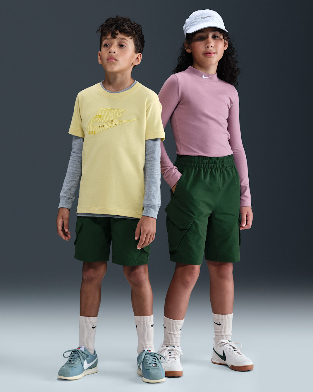 Nike Sportswear City Utility Big Kids' Cargo Shorts - Fir/Black