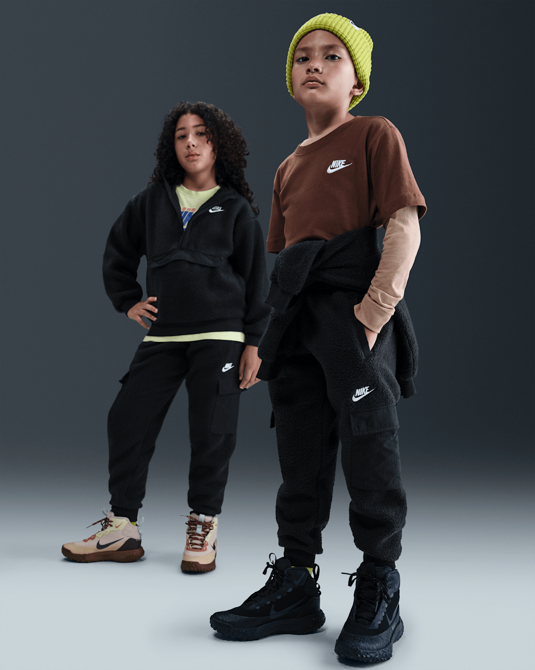 Nike Sportswear Club Fleece cargobroek voor kids - Zwart/Zwart/Wit