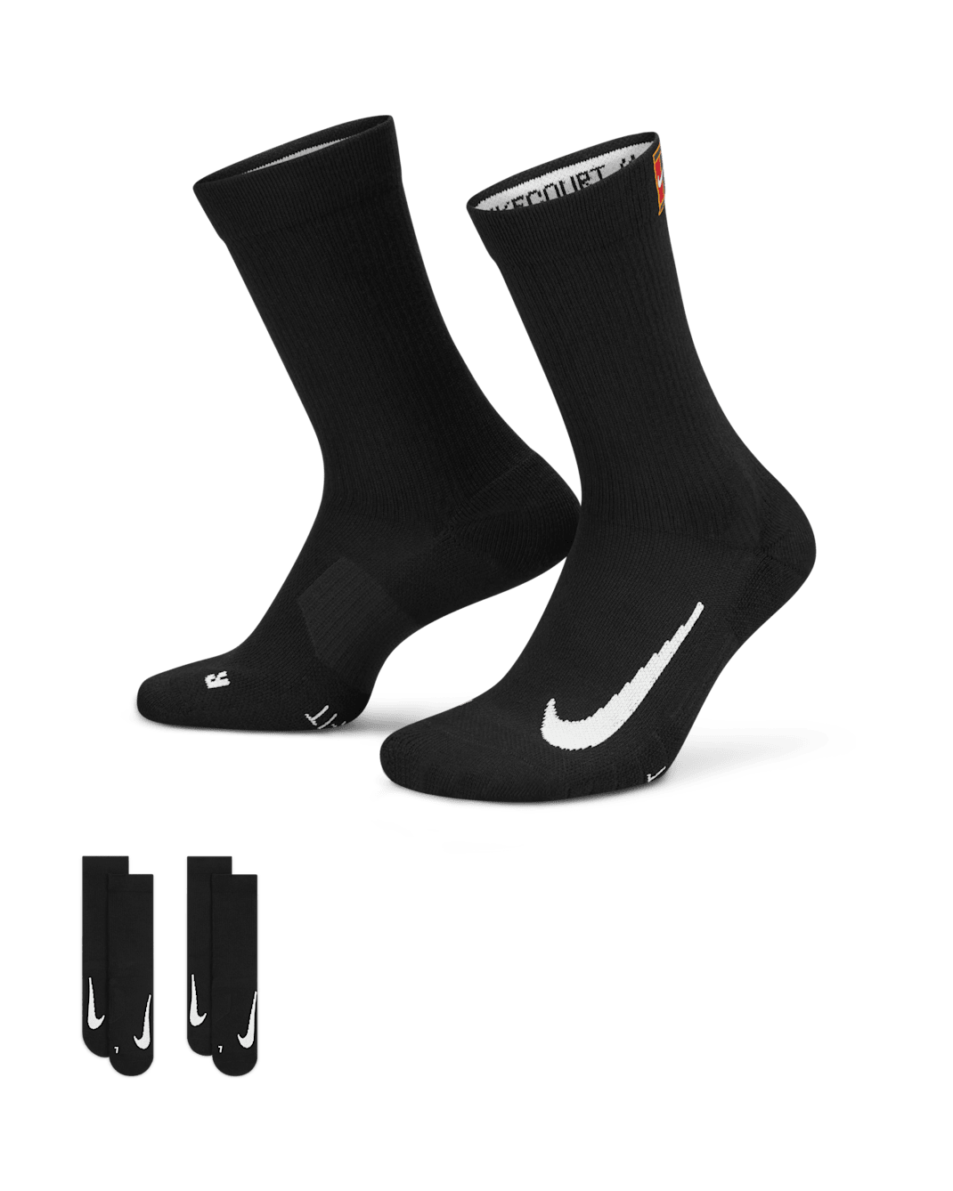 NikeCourt Multiplier Cushioned Mitjons alts de tennis (2 parells) - Negre/Negre