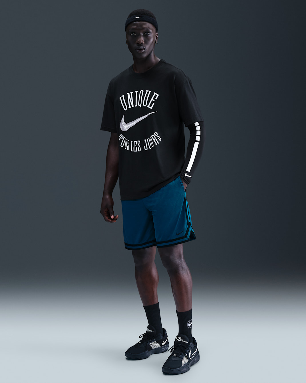 Calções de basquetebol Dri-FIT de 20 cm Nike DNA para homem - Azul Force/Preto/Preto