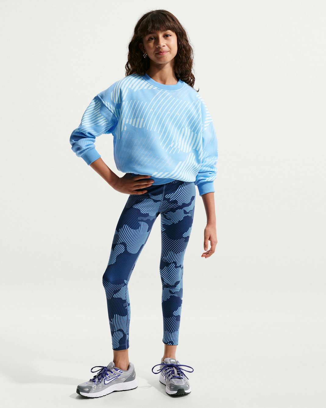 Leggings Dri-FIT Nike One – Ragazza - Mystic Navy/Bianco