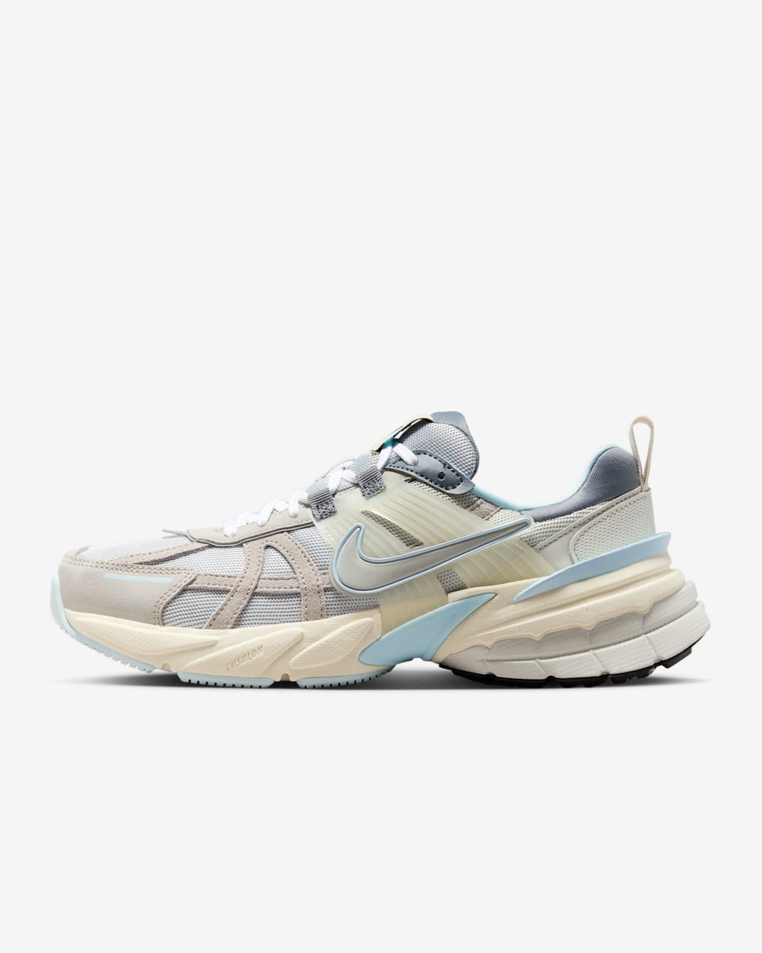 Nike V2K Run Shoes - Light Bone/Light Iron Ore/Smoke Grey/Metallic Platinum