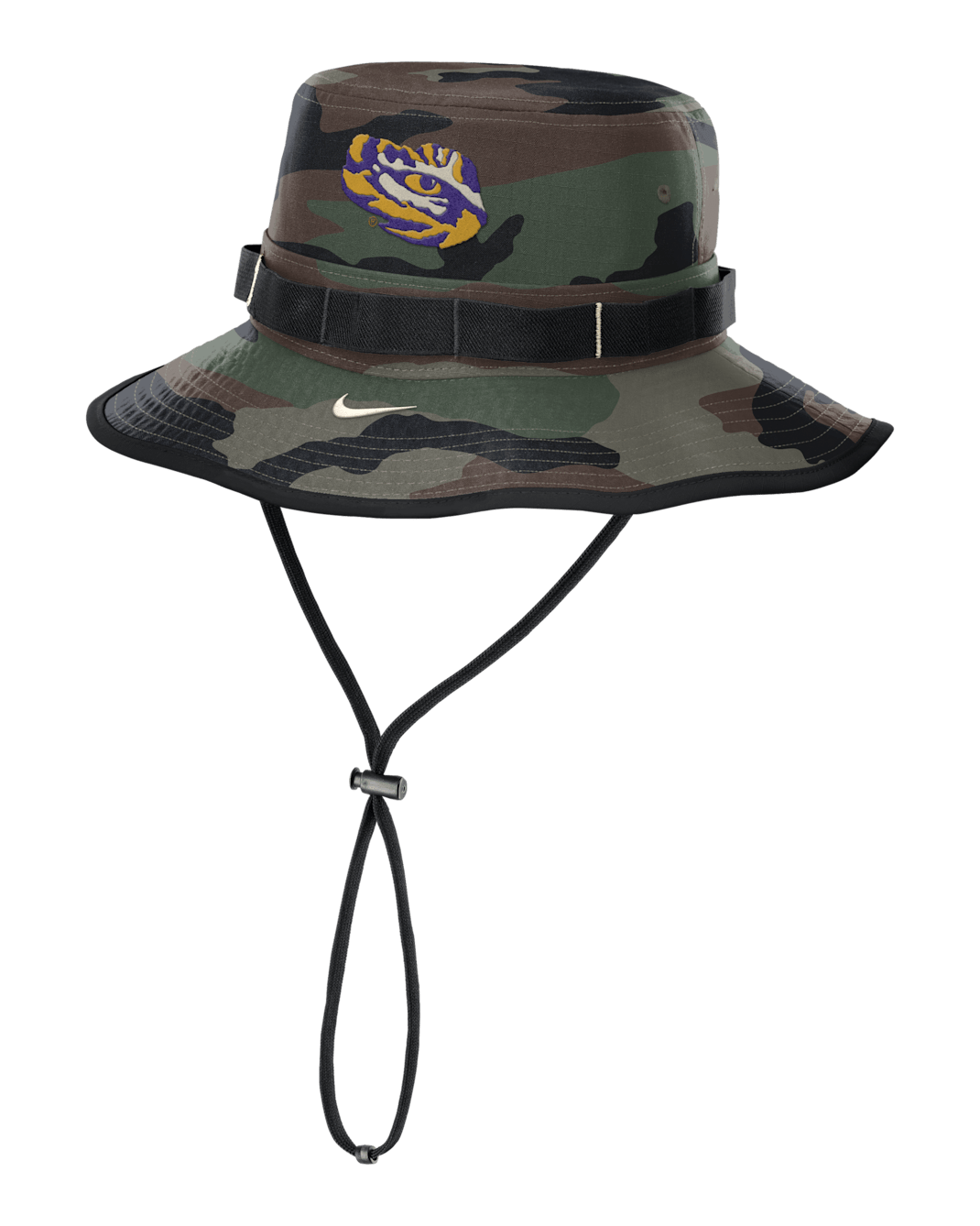 Gorro tipo pescador universitario Nike Dri-FIT para hombre LSU 2025 Military Appreciation Boonie - Oliva