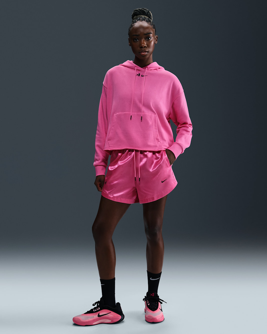 A'ja Wilson Women's Basketball Shorts - Pinksicle/Black