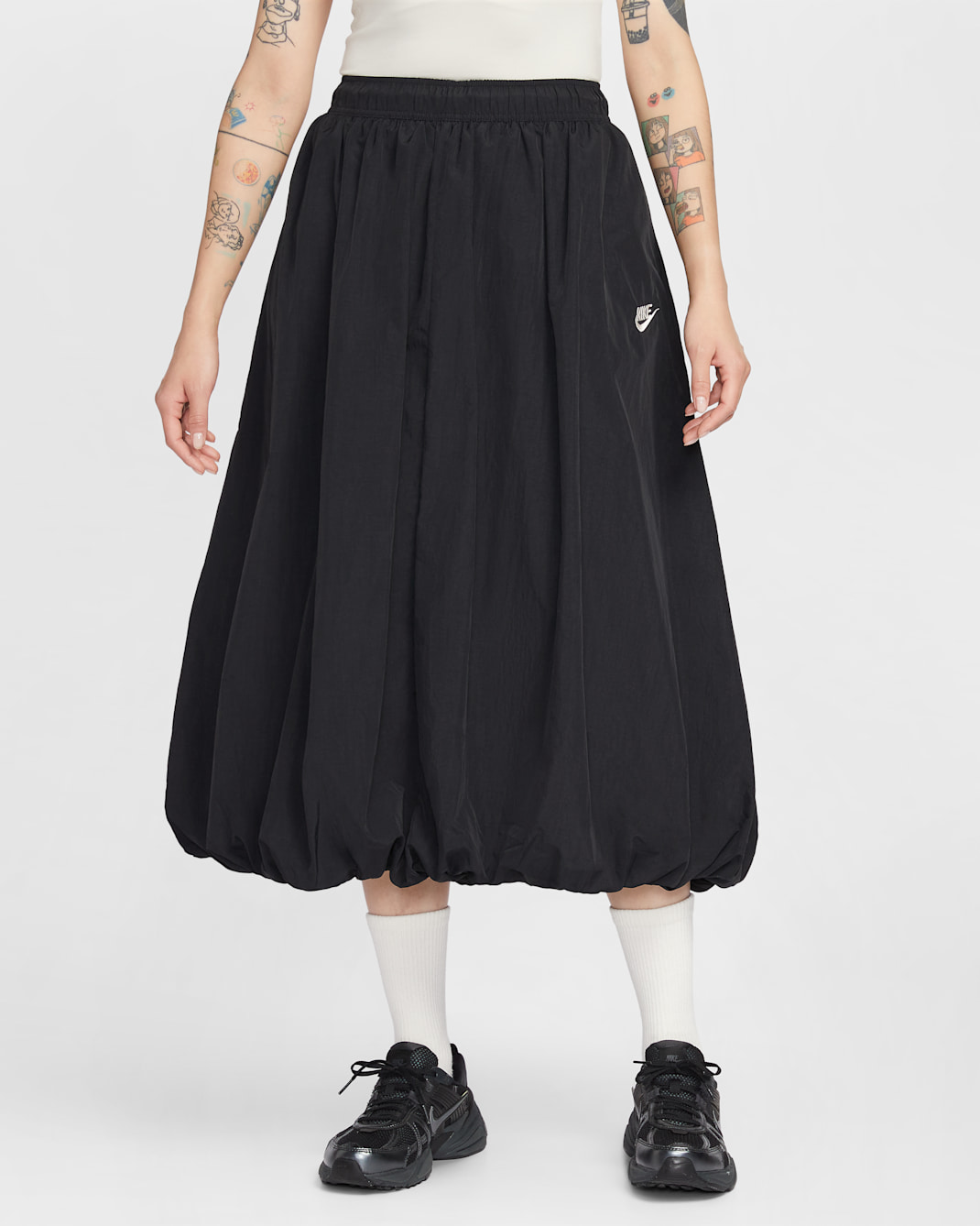 나이키 스포츠웨어 윈드러너 여성 스커트 - 블랙/초크