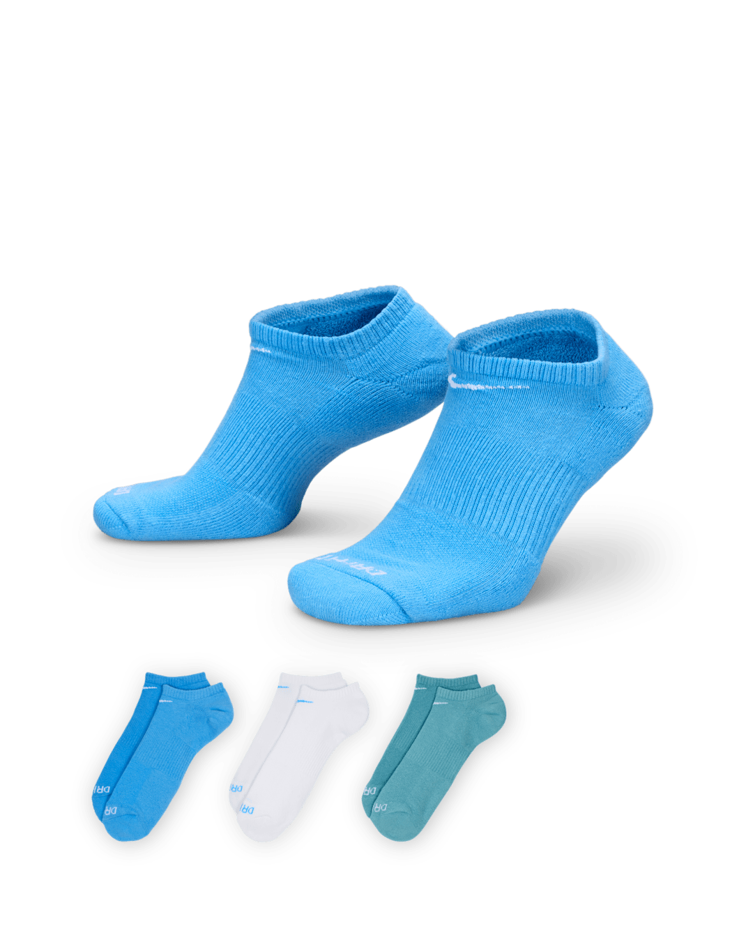 Nike Everyday Plus Cushion Training No-Show Socks (3 Pairs) - Multi-Color