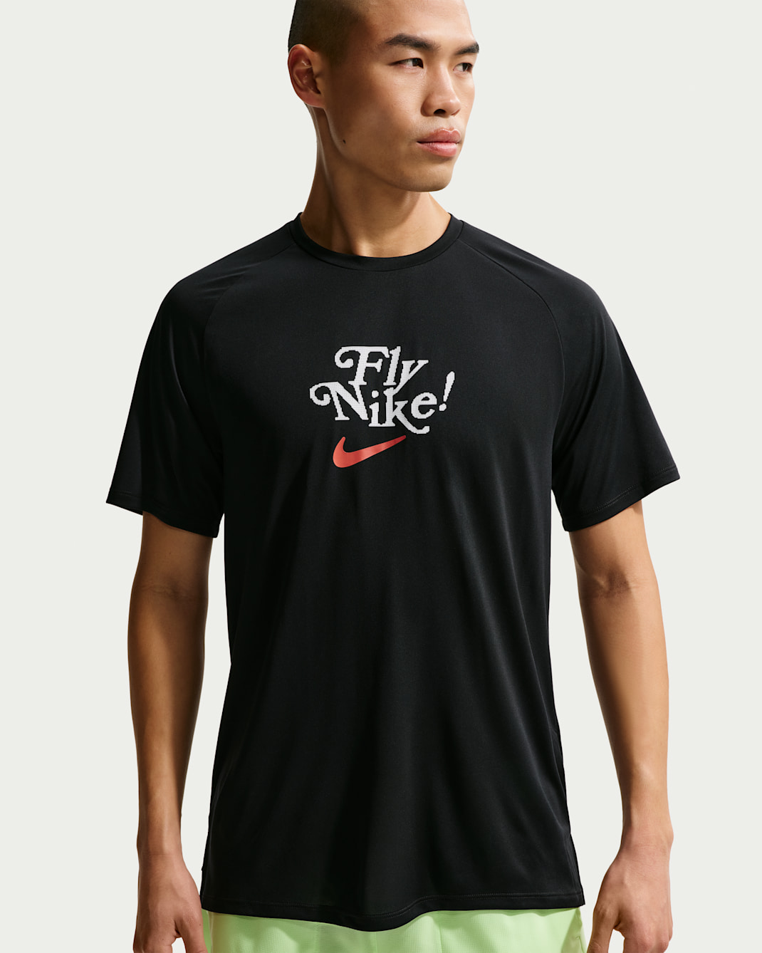 나이키 스트라이드 '플라이 나이키' 남성 드라이 핏 ADV 반팔 러닝 탑 - 블랙
