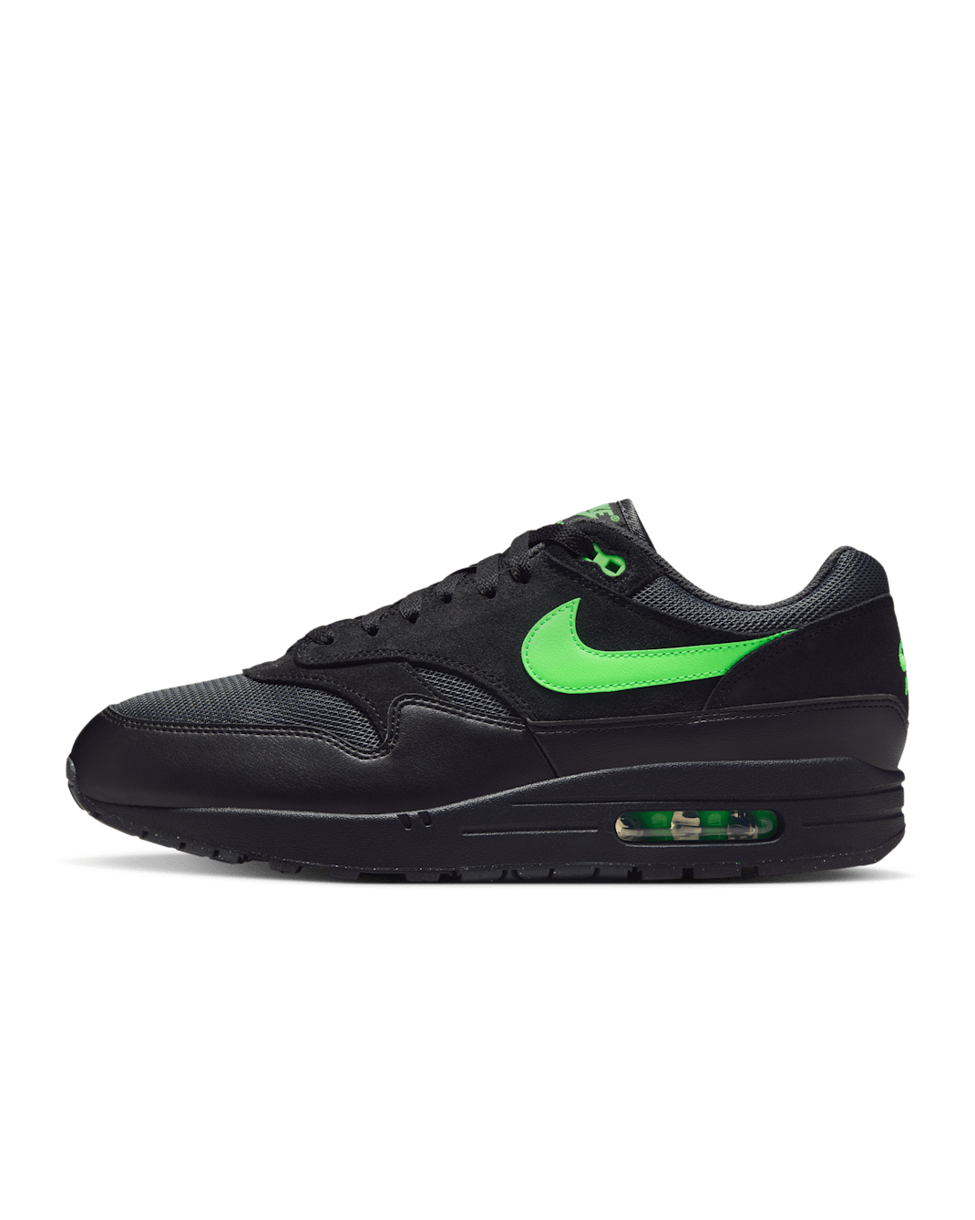 Nike Air Max 1 Essential Men's Shoes - Anthracite/Black/Green Strike