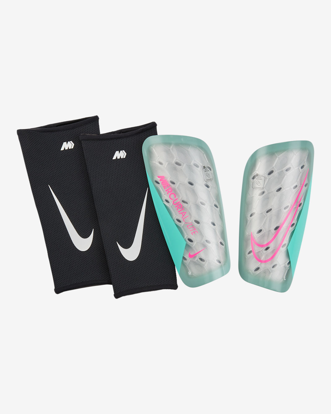 Nike Mercurial Lite leggskinn til fotball - Ocean Cube/Aurora Green/Pink Blast