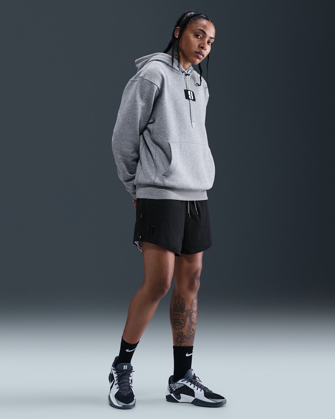 Sabrina Dri-FIT Reversible Basketball Shorts - Black/White/Black/Black