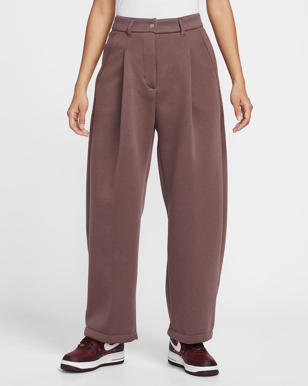 나이키 스포츠웨어 여성 루즈 미드라이즈 플리스 트라우저 - 타투/타투