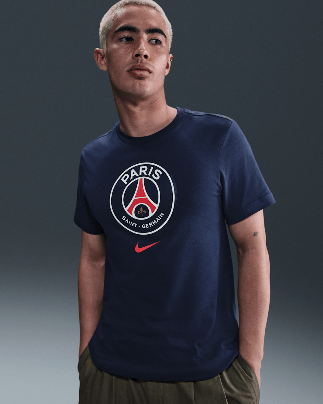 Paris Saint-Germain Nike Football T-skjorte til herre - Midnight Navy